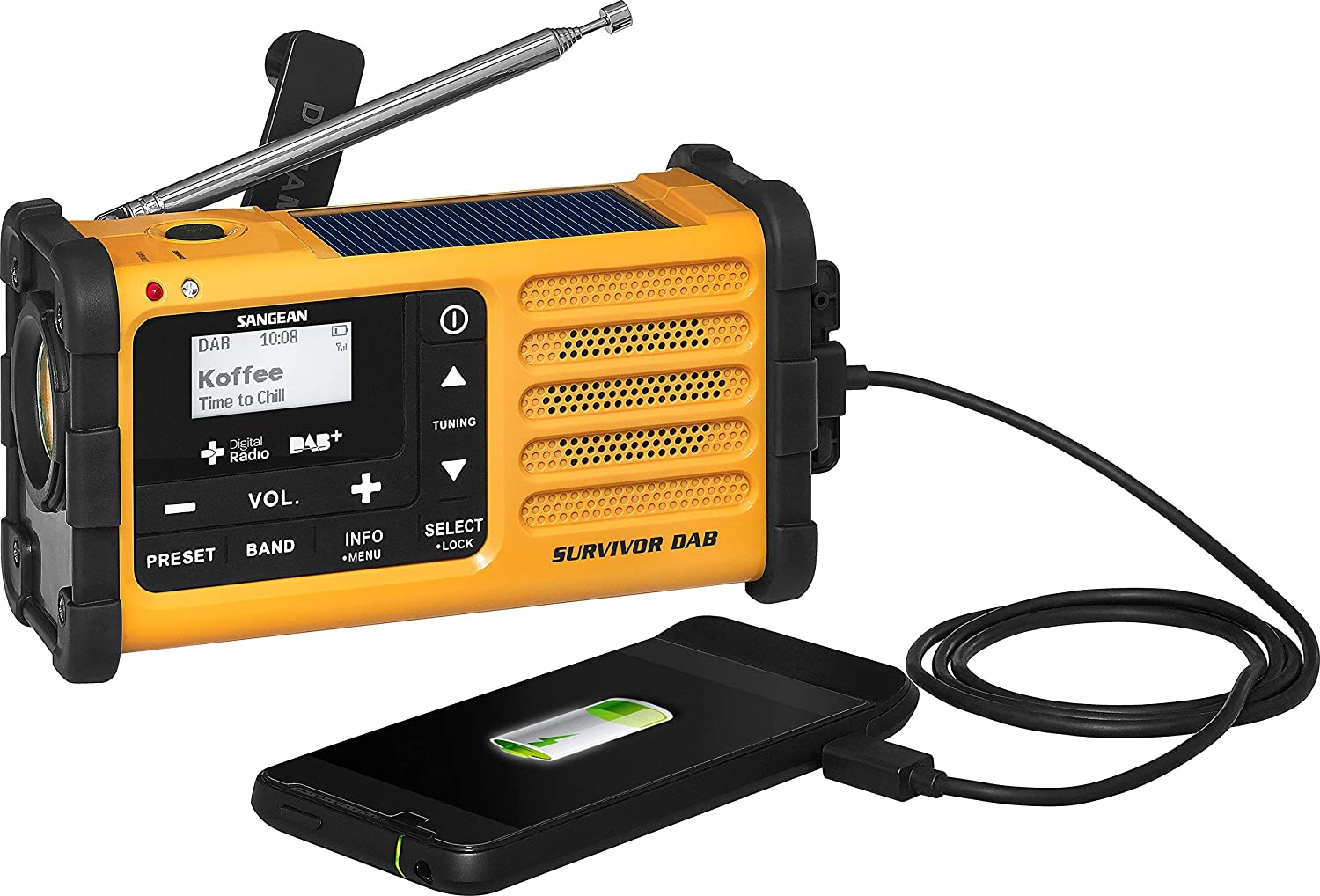 Sangean MR-88 Survivor DAB+ Portable Emergency Radio