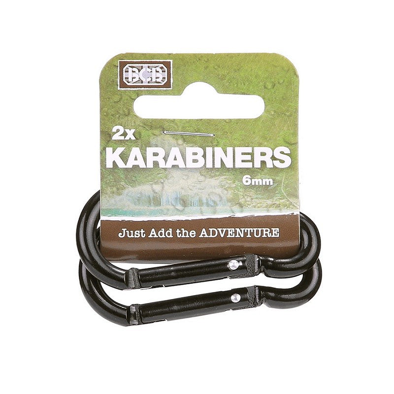 Carabiner (2 pieces) BCB 6mm