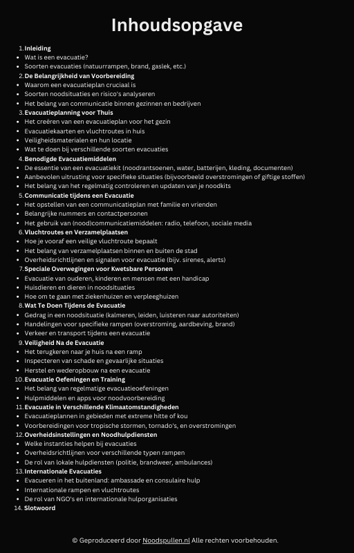 THE EVACUATION GUIDE