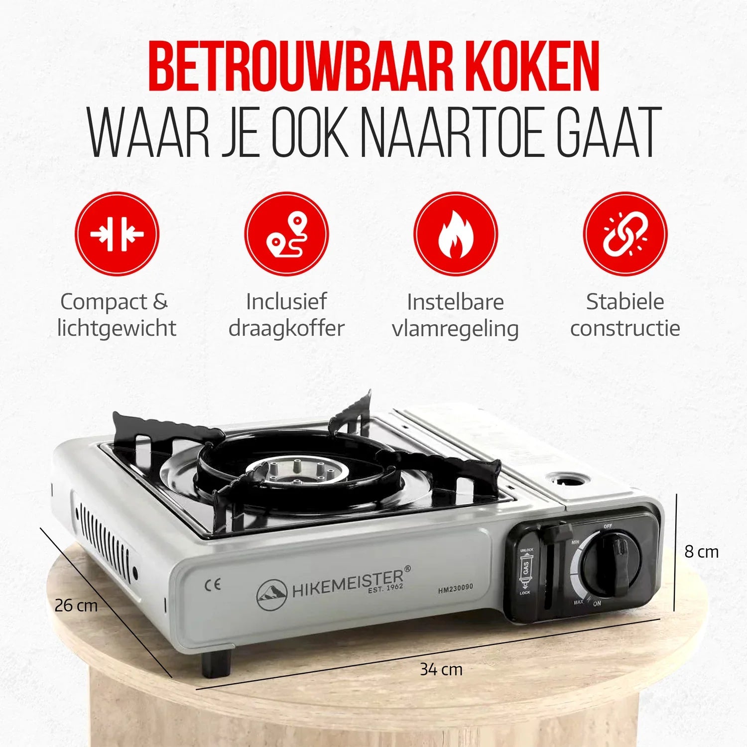 Hikemeister® Portable Cooker – Compact & Powerful for Outdoors and Emergencies