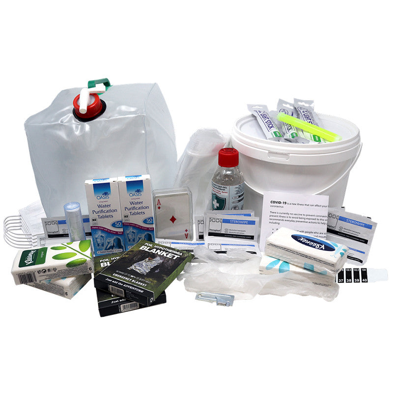 Family Isolation - Emergency Kit | Complete Health & Hygiene Set for Emergencies