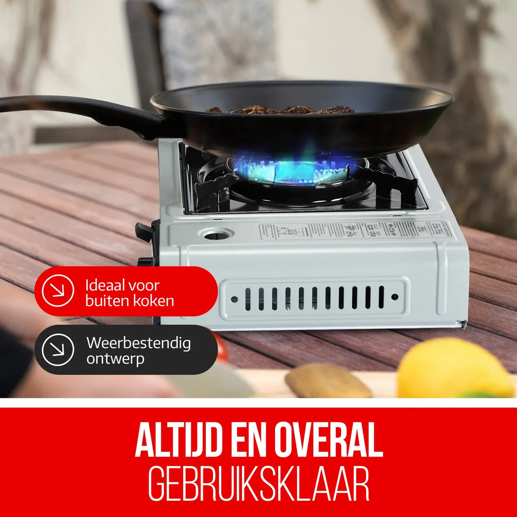 Hikemeister® Draagbaar Kookstel – Compact & Krachtig voor Outdoor en Noodsituaties