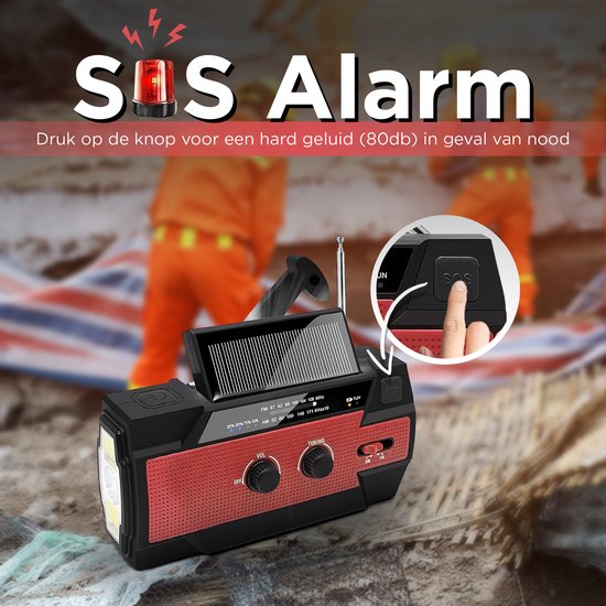 Emergency Radio with 4000mAh Power Bank and Flashlight - New 2024 Model