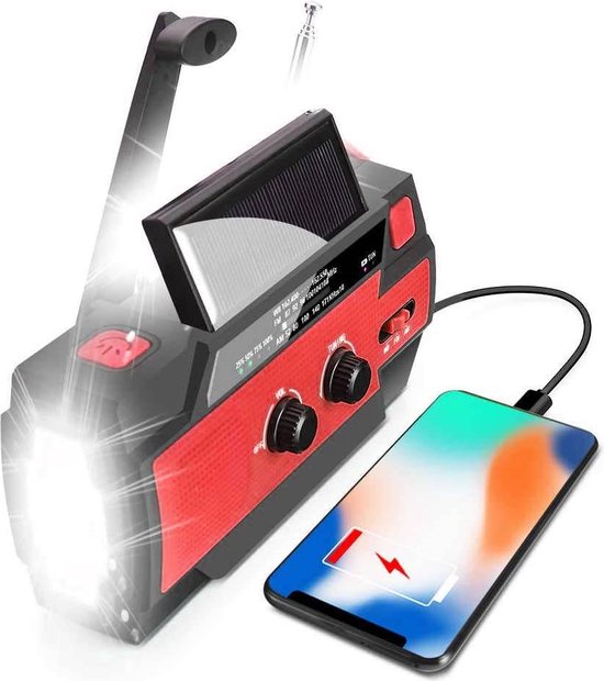 Emergency Radio with 4000mAh Power Bank and Flashlight - New 2024 Model