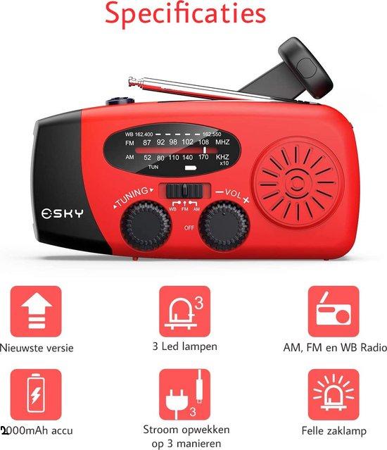 Emergency Radio with Flashlight and Power Bank (2025 Model)