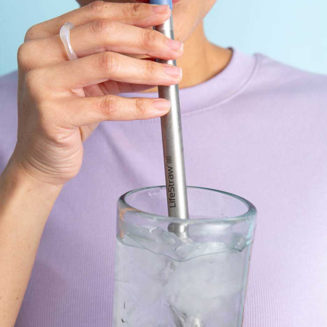 Lifestraw Sip - Reusable Steel Filter Straw with Carrying Case