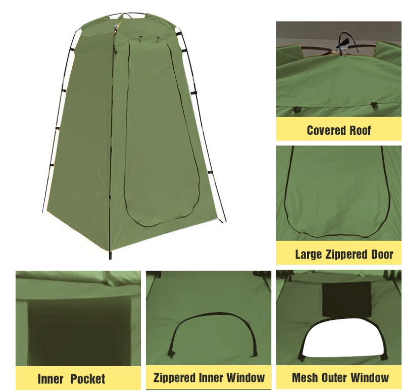 Portable Privacy Shower Tent & Waterproof Changing Room