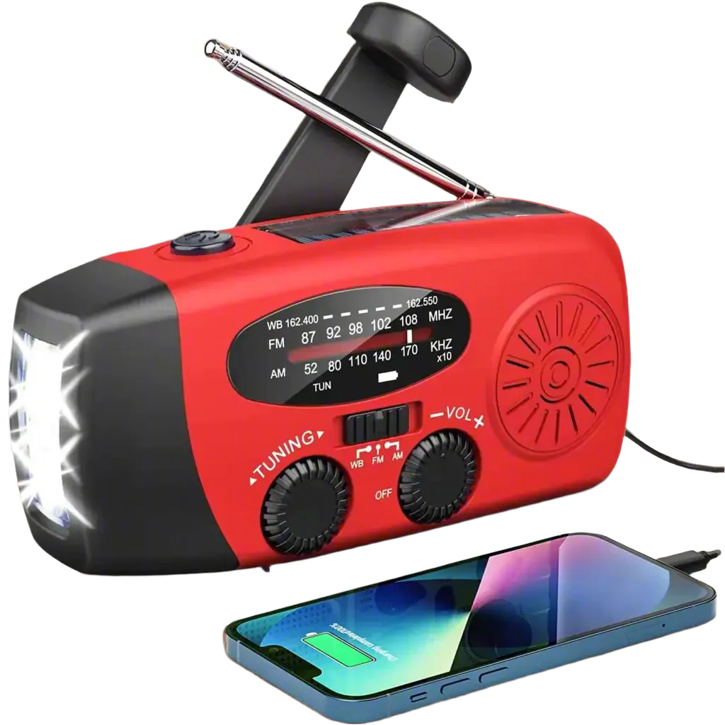 Noodradio met Zaklamp en Powerbank (2025 Model)