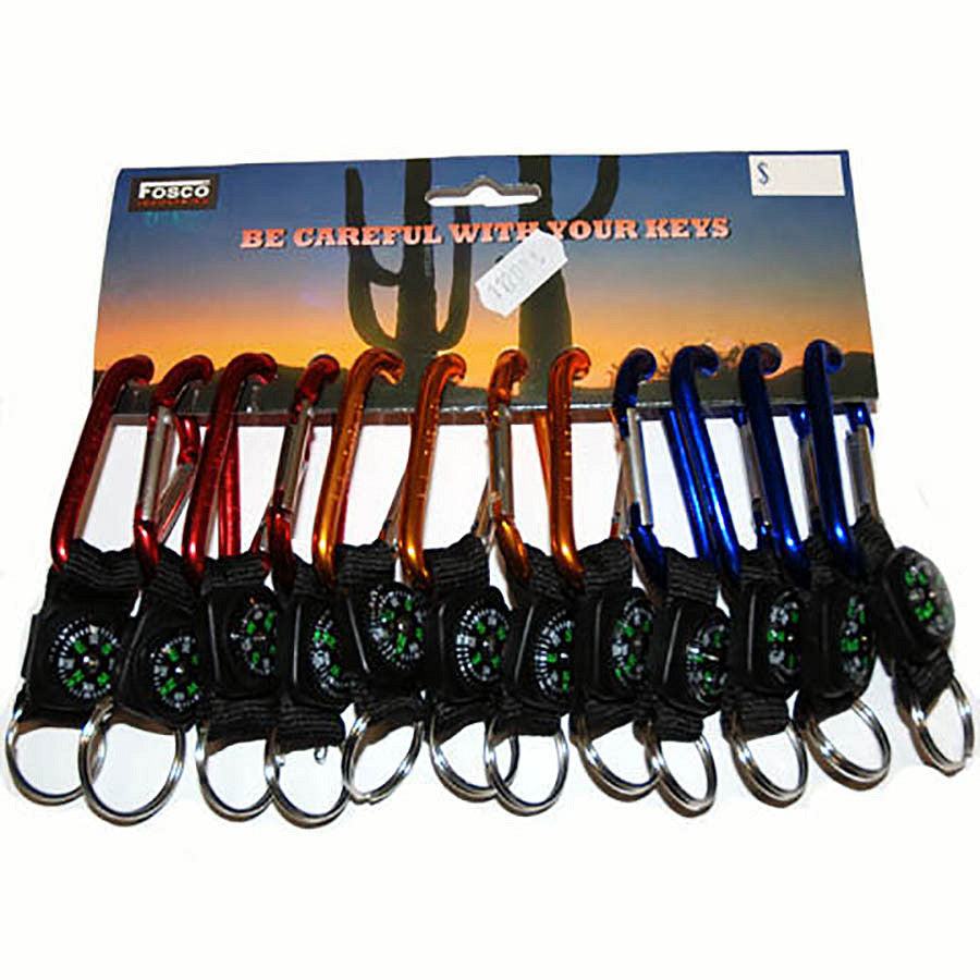 carabiners/compass 12 pieces